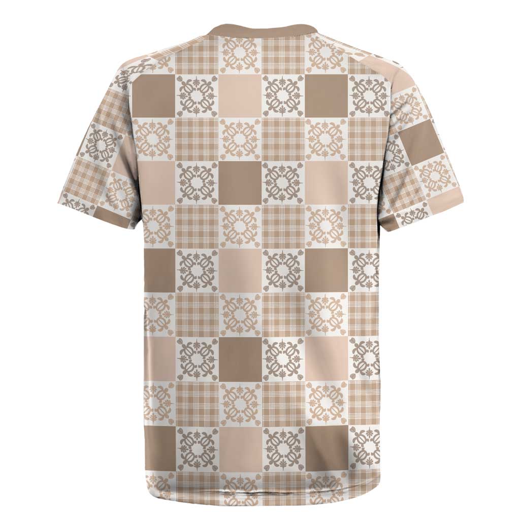 Hawaiian Palaka Quilt Pattern Rugby Jersey Hawaii Culture Honu Turtle - Polynesian Pride