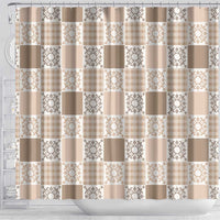 Hawaiian Palaka Quilt Pattern Shower Curtain Hawaii Culture Honu Turtle - Polynesian Pride