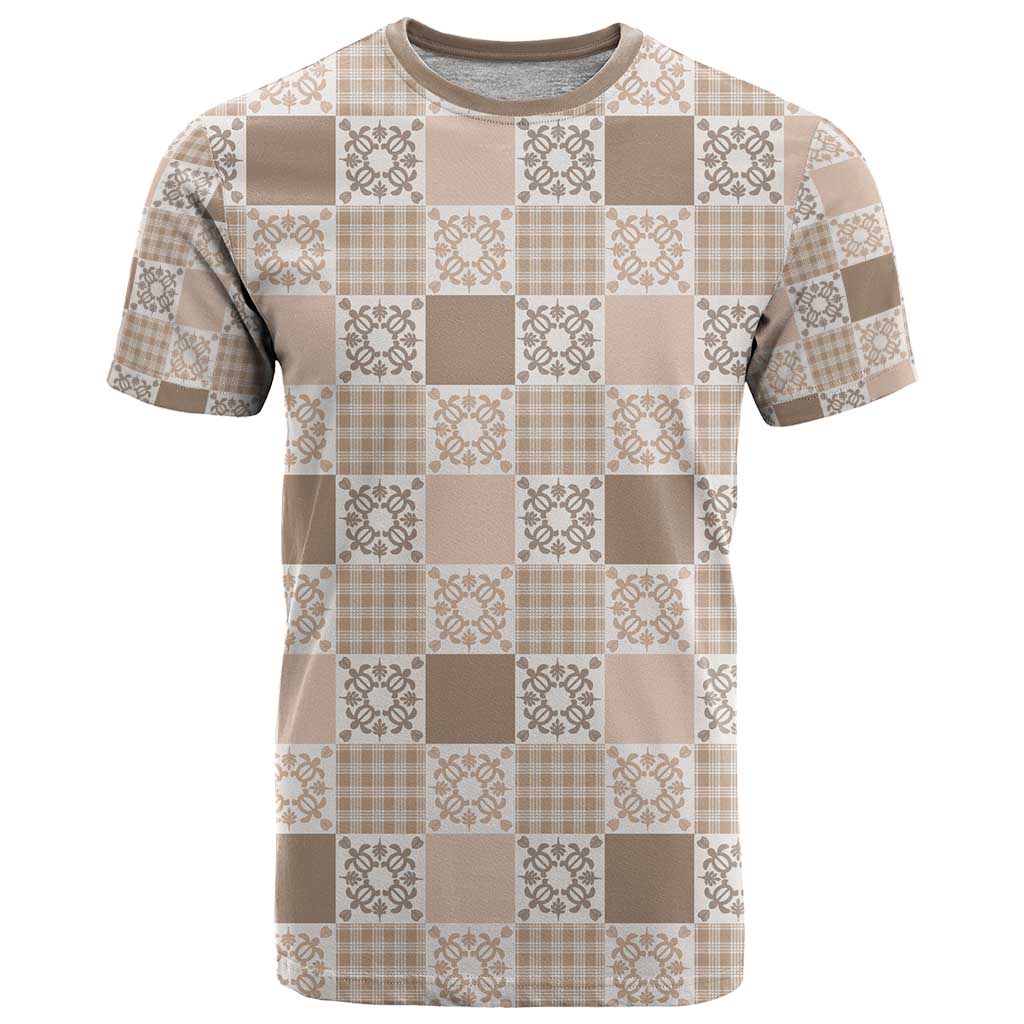 Hawaiian Palaka Quilt Pattern T Shirt Hawaii Culture Honu Turtle - Polynesian Pride