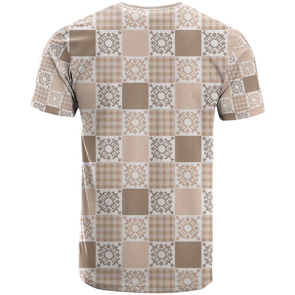 Hawaiian Palaka Quilt Pattern T Shirt Hawaii Culture Honu Turtle - Polynesian Pride