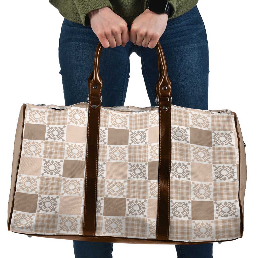 Hawaiian Palaka Quilt Pattern Travel Bag Hawaii Culture Honu Turtle - Polynesian Pride
