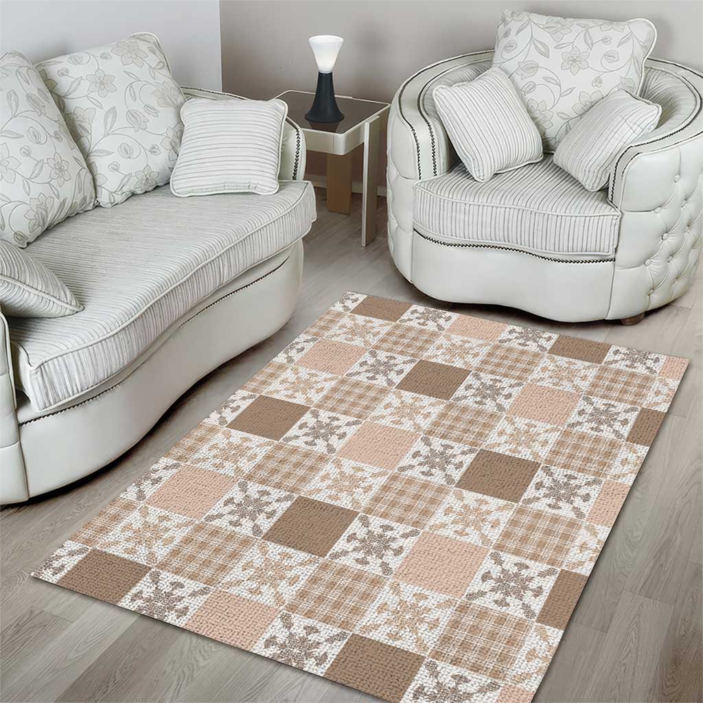 Hawaiian Palaka Quilt Pattern Area Rug Hawaii Culture Pineapple - Polynesian Pride