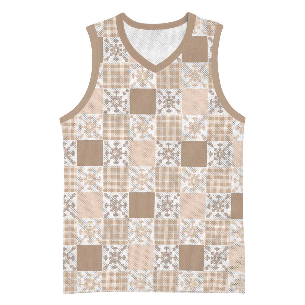 Hawaiian Palaka Quilt Pattern Basketball Jersey Hawaii Culture Pineapple - Polynesian Pride