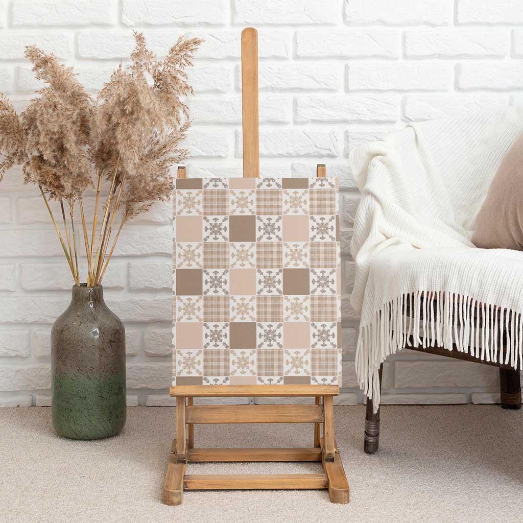 Hawaiian Palaka Quilt Pattern Canvas Wall Art Hawaii Culture Pineapple - Polynesian Pride