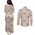 Hawaiian Palaka Quilt Pattern Couples Matching Puletasi and Long Sleeve Button Shirt Hawaii Culture Pineapple - Polynesian Pride