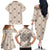 Hawaiian Palaka Quilt Pattern Family Matching Off The Shoulder Long Sleeve Dress and Hawaiian Shirt Hawaii Culture Pineapple - Polynesian Pride