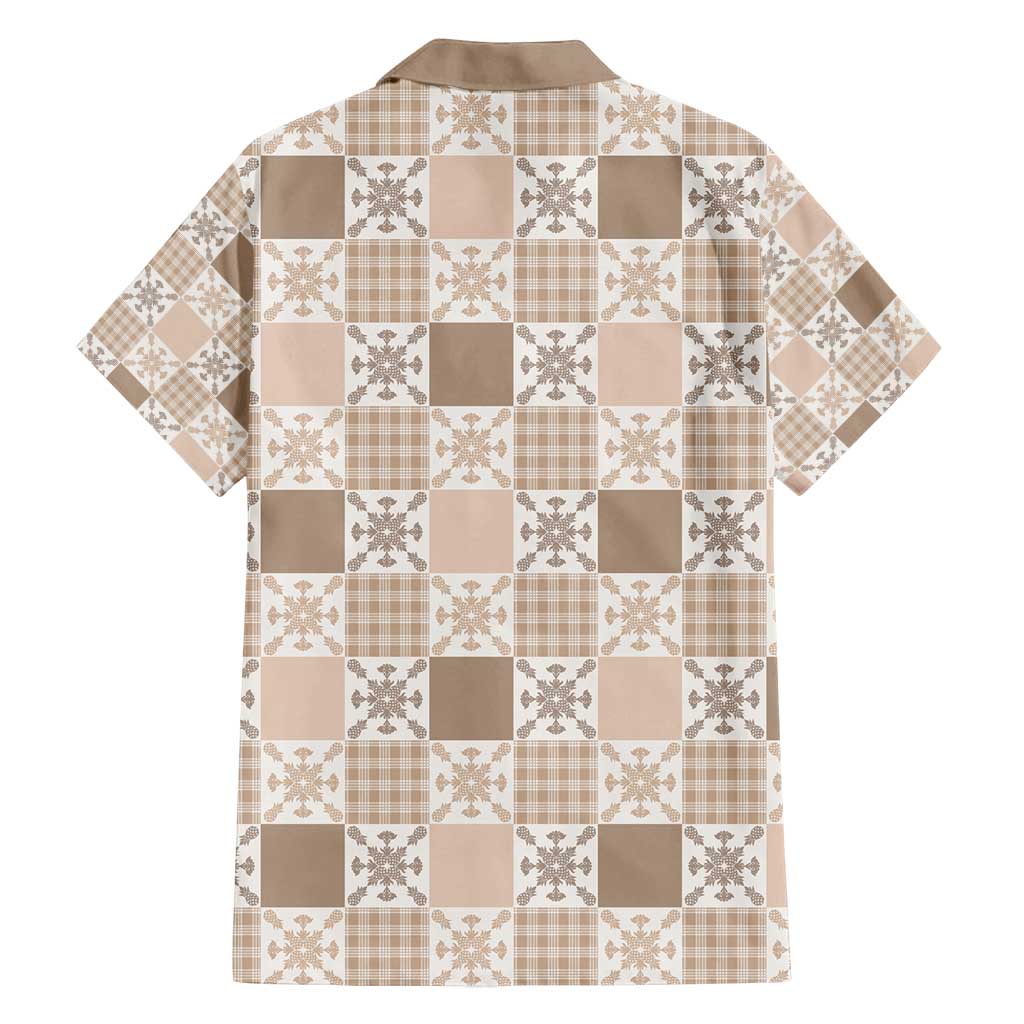 Hawaiian Palaka Quilt Pattern Family Matching Off Shoulder Short Dress and Hawaiian Shirt Hawaii Culture Pineapple LT9 - Polynesian Pride