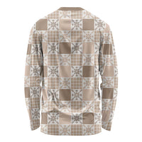 Hawaiian Palaka Quilt Pattern Long Sleeve Shirt Hawaii Culture Pineapple - Polynesian Pride