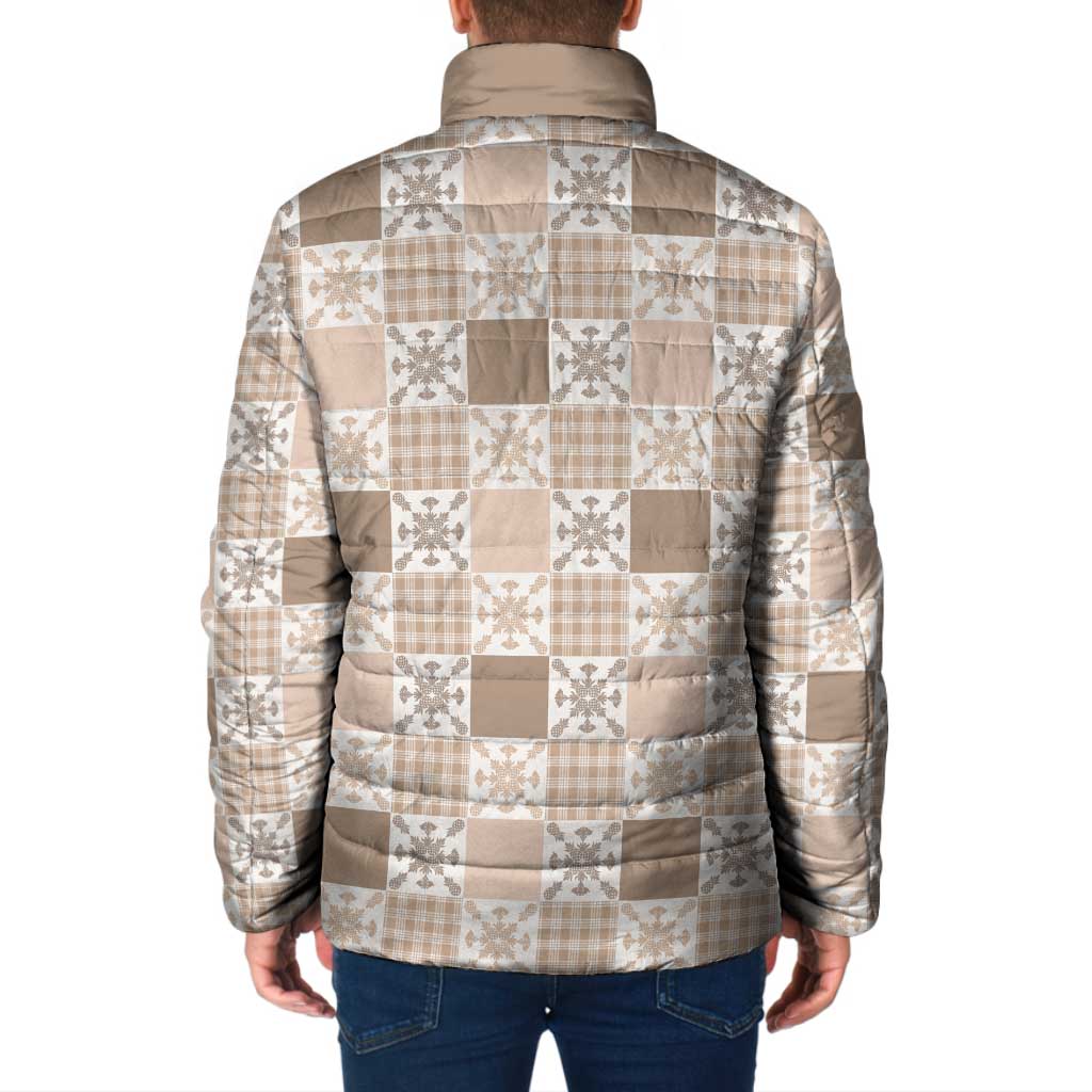 Hawaiian Palaka Quilt Pattern Padded Jacket Hawaii Culture Pineapple - Polynesian Pride