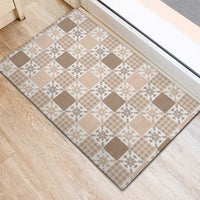 Hawaiian Palaka Quilt Pattern Rubber Doormat Hawaii Culture Pineapple - Polynesian Pride