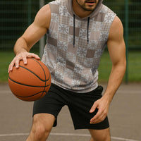 Hawaiian Palaka Quilt Pattern Sleeveless Hoodie Hawaii Culture Pineapple - Polynesian Pride