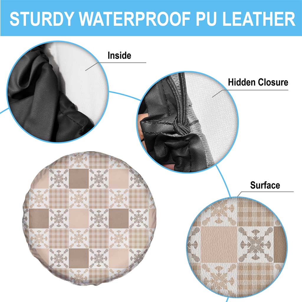 Hawaiian Palaka Quilt Pattern Spare Tire Cover Hawaii Culture Pineapple - Polynesian Pride