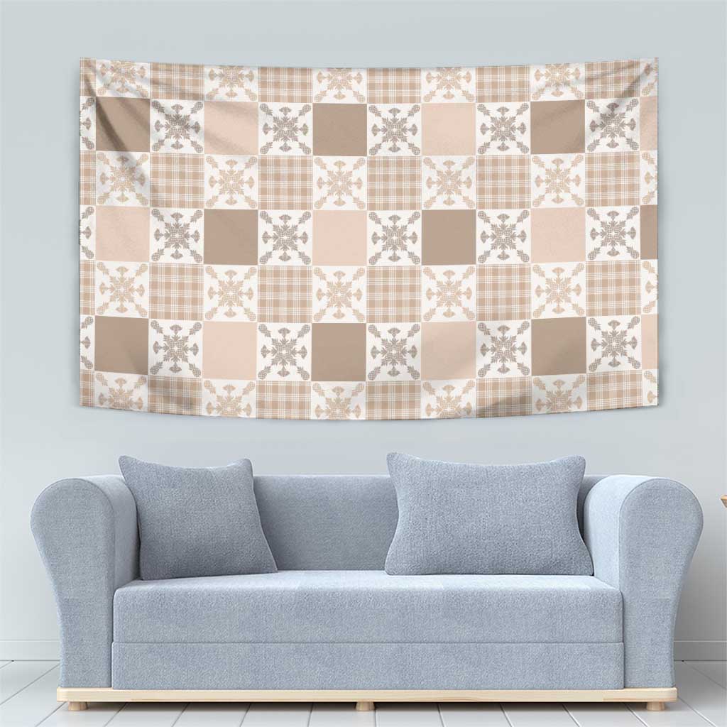 Hawaiian Palaka Quilt Pattern Tapestry Hawaii Culture Pineapple - Polynesian Pride