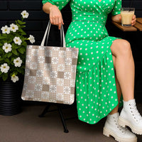 Hawaiian Palaka Quilt Pattern Tote Bag Hawaii Culture Pineapple - Polynesian Pride