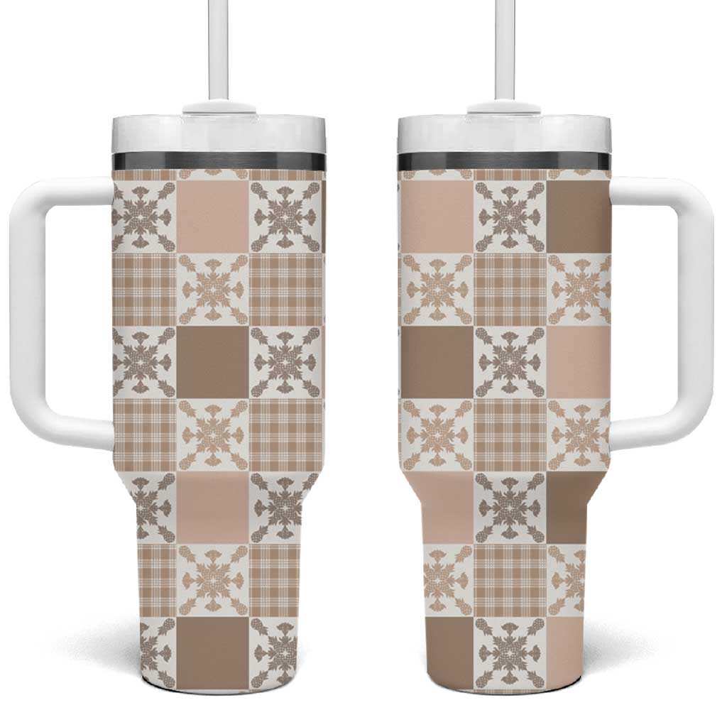 Hawaiian Palaka Quilt Pattern Tumbler With Handle Hawaii Culture Pineapple - Polynesian Pride