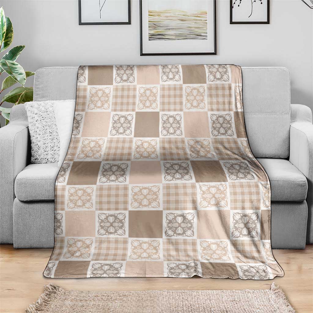 Hawaiian Palaka Quilt Pattern Blanket Hawaii Culture Tropical Flowers Mix - Polynesian Pride