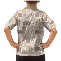 Hawaiian Palaka Quilt Pattern Family Matching Mermaid Dress and Hawaiian Shirt Hawaii Culture Tropical Flowers Mix - Polynesian Pride