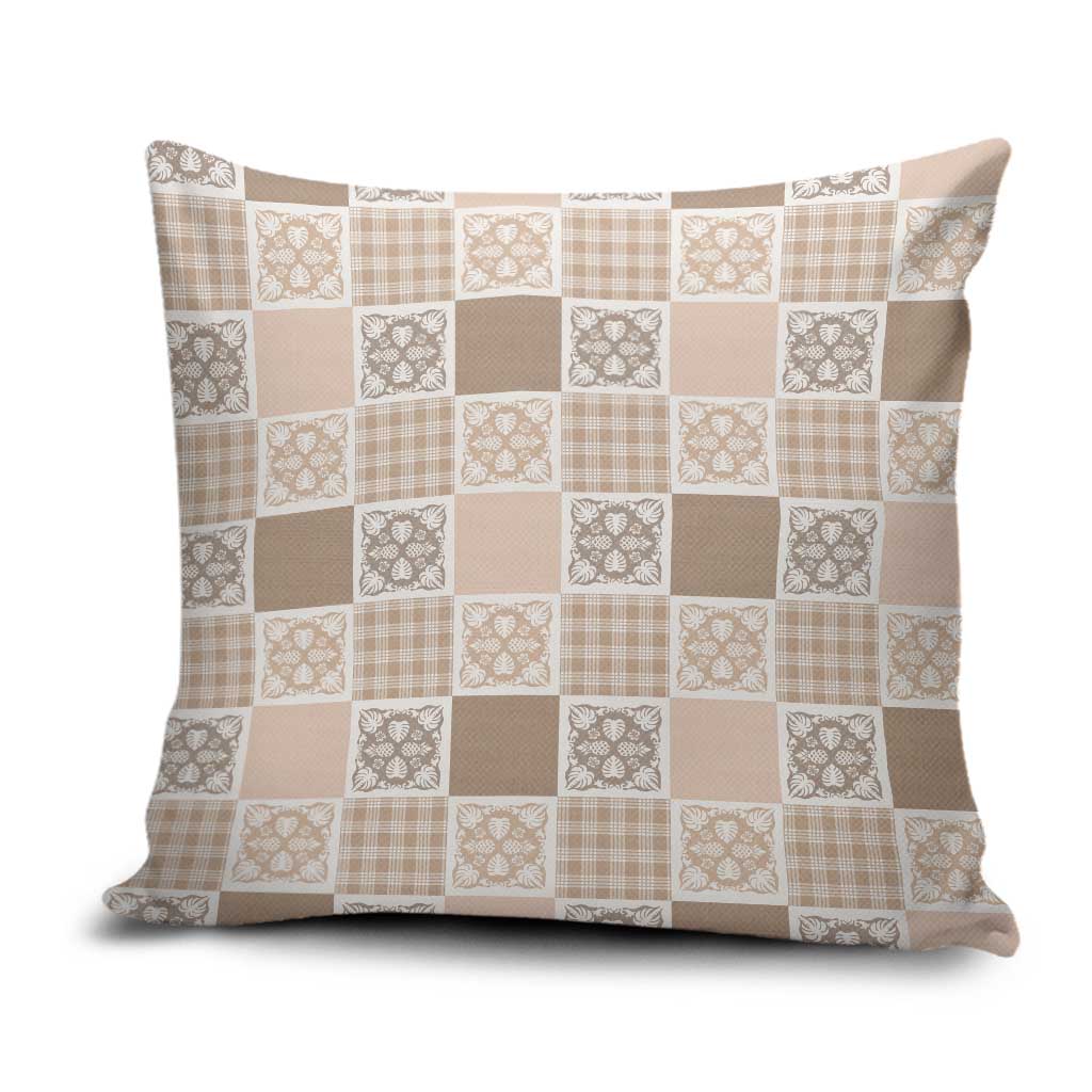 Hawaiian Palaka Quilt Pattern Pillow Cover Hawaii Culture Tropical Flowers Mix - Polynesian Pride