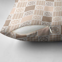 Hawaiian Palaka Quilt Pattern Pillow Cover Hawaii Culture Tropical Flowers Mix - Polynesian Pride