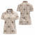 Hawaiian Palaka Quilt Pattern Women Polo Shirt Hawaii Culture Tropical Flowers Mix - Polynesian Pride