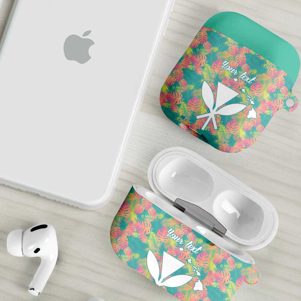 Seamless Hawaiian Quilt Pattern AirPods Case Hawaii Culture Palm Leaf Tropical - Polynesian Pride