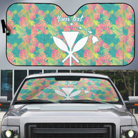 Seamless Hawaiian Quilt Pattern Auto Sun Shade Hawaii Culture Palm Leaf Tropical - Polynesian Pride