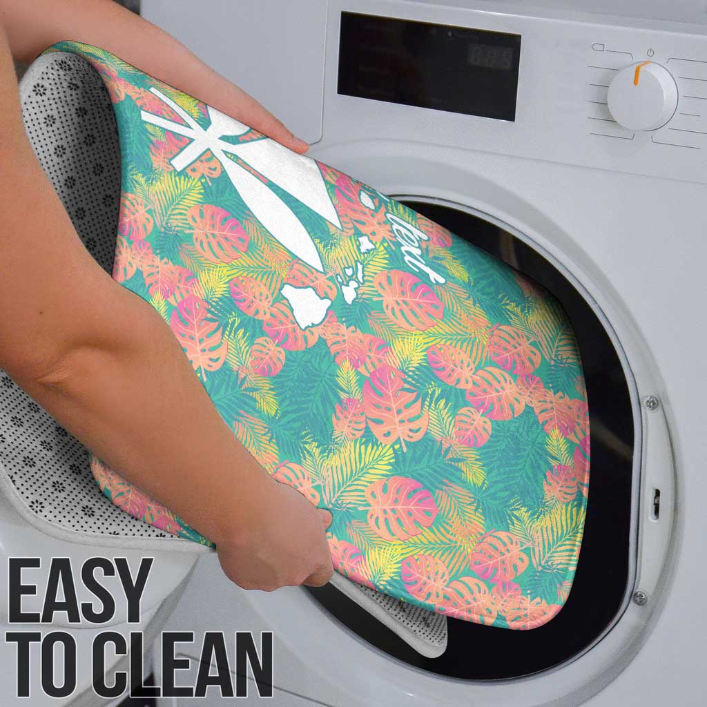 Seamless Hawaiian Quilt Pattern Bathroom Set Hawaii Culture Palm Leaf Tropical - Polynesian Pride