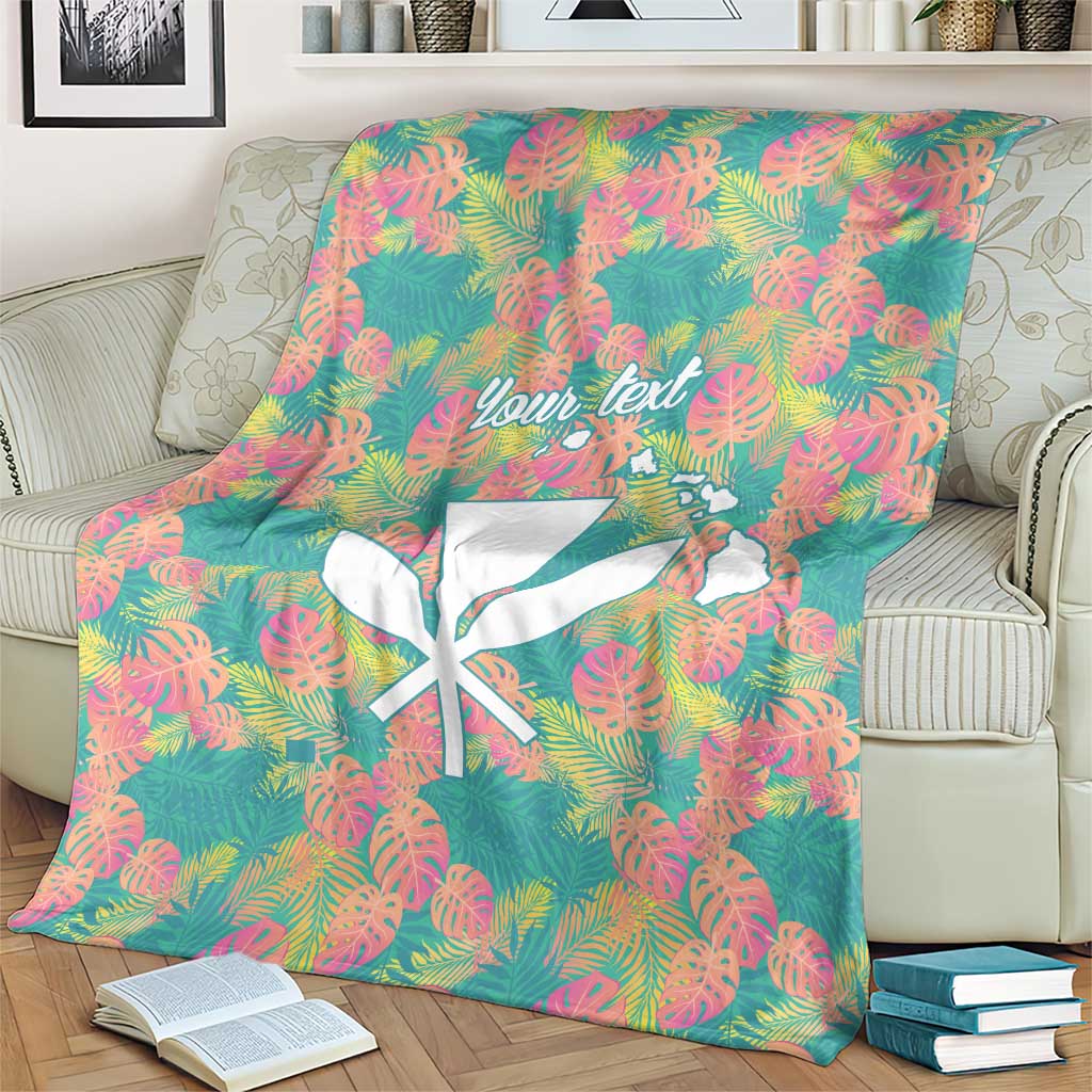 Seamless Hawaiian Quilt Pattern Blanket Hawaii Culture Palm Leaf Tropical - Polynesian Pride