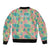 Seamless Hawaiian Quilt Pattern Bomber Jacket Hawaii Culture Palm Leaf Tropical - Polynesian Pride