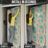 Seamless Hawaiian Quilt Pattern Door Cover Hawaii Culture Palm Leaf Tropical - Polynesian Pride