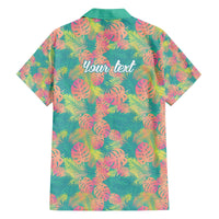 Seamless Hawaiian Quilt Pattern Family Matching Off The Shoulder Long Sleeve Dress and Hawaiian Shirt Hawaii Culture Palm Leaf Tropical - Polynesian Pride