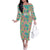 Seamless Hawaiian Quilt Pattern Family Matching Off The Shoulder Long Sleeve Dress and Hawaiian Shirt Hawaii Culture Palm Leaf Tropical - Polynesian Pride