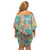 Seamless Hawaiian Quilt Pattern Family Matching Off Shoulder Short Dress and Hawaiian Shirt Hawaii Culture Palm Leaf Tropical - Polynesian Pride