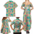 Seamless Hawaiian Quilt Pattern Family Matching Summer Maxi Dress and Hawaiian Shirt Hawaii Culture Palm Leaf Tropical - Polynesian Pride