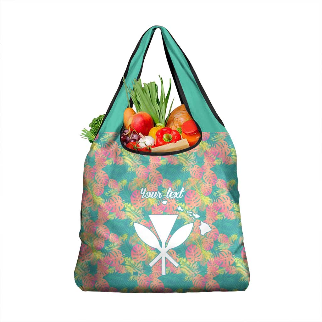 Seamless Hawaiian Quilt Pattern Grocery Bag Hawaii Culture Palm Leaf Tropical - Polynesian Pride