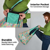 Seamless Hawaiian Quilt Pattern Grocery Bag Hawaii Culture Palm Leaf Tropical - Polynesian Pride