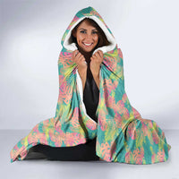Seamless Hawaiian Quilt Pattern Hooded Blanket Hawaii Culture Palm Leaf Tropical - Polynesian Pride