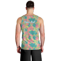 Seamless Hawaiian Quilt Pattern Men Tank Top Hawaii Culture Palm Leaf Tropical - Polynesian Pride