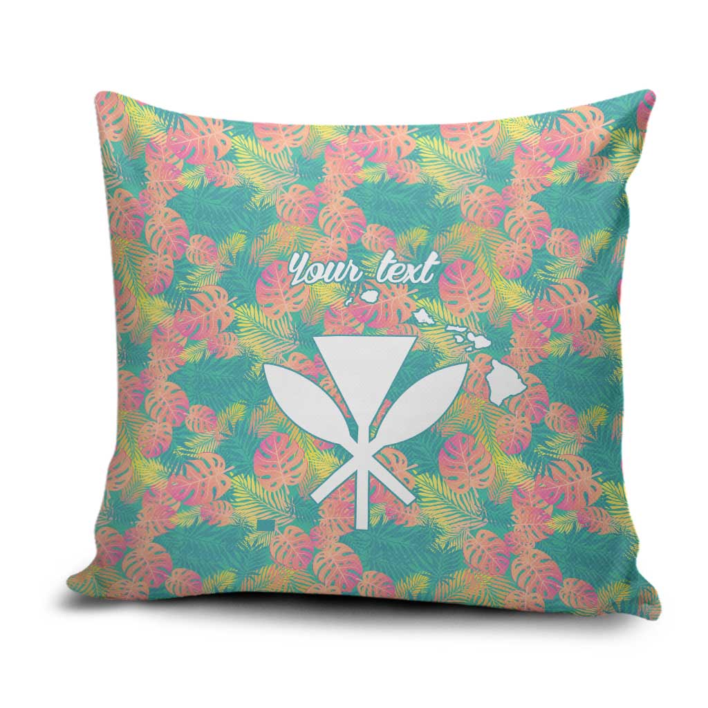 Seamless Hawaiian Quilt Pattern Pillow Cover Hawaii Culture Palm Leaf Tropical - Polynesian Pride