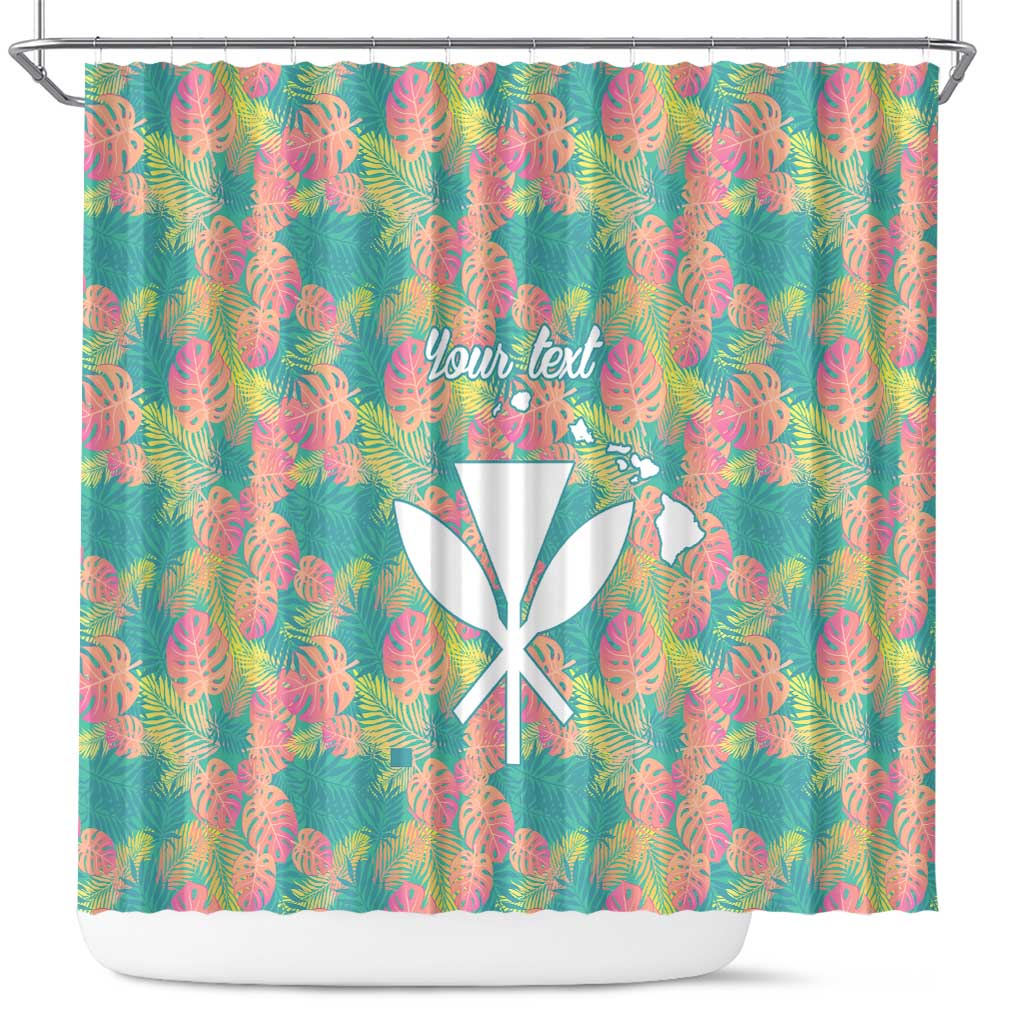 Seamless Hawaiian Quilt Pattern Shower Curtain Hawaii Culture Palm Leaf Tropical - Polynesian Pride