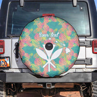 Seamless Hawaiian Quilt Pattern Spare Tire Cover Hawaii Culture Palm Leaf Tropical - Polynesian Pride