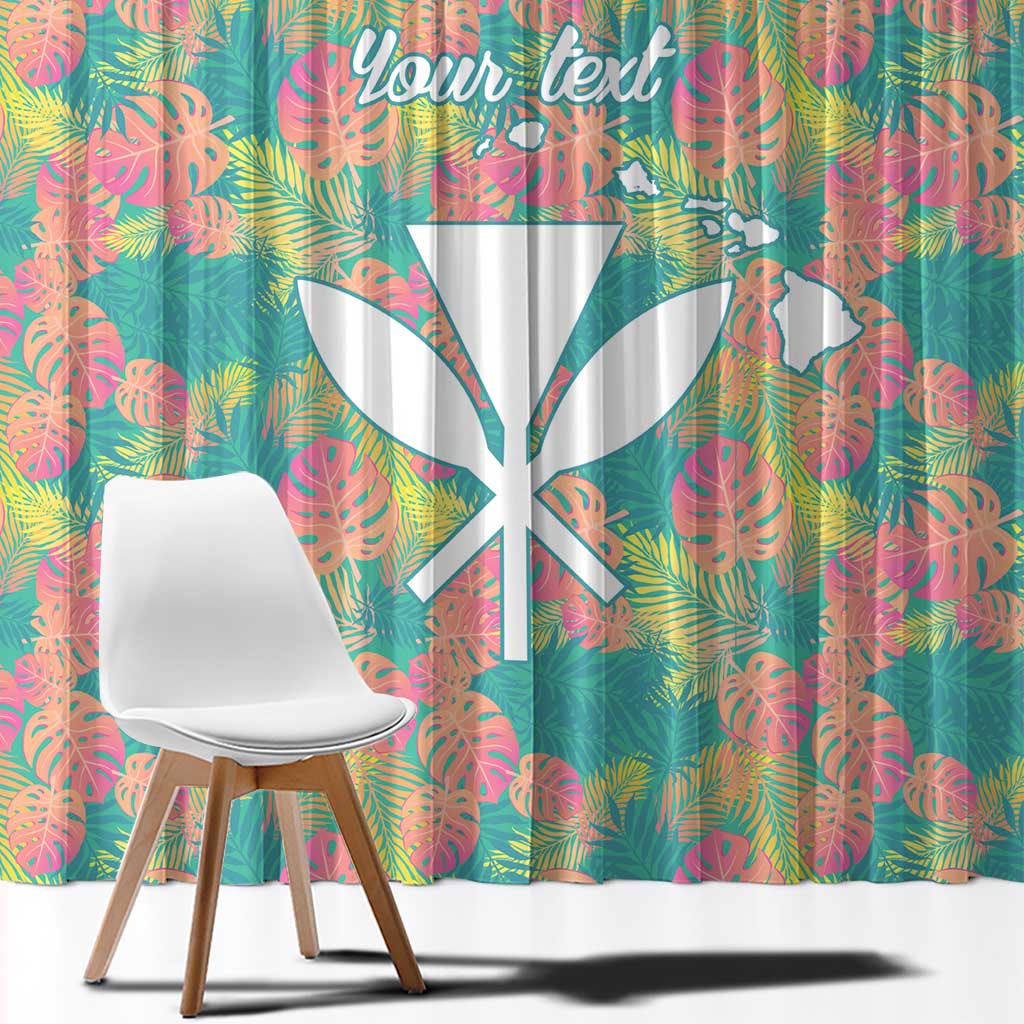 Seamless Hawaiian Quilt Pattern Window Curtain Hawaii Culture Palm Leaf Tropical - Polynesian Pride