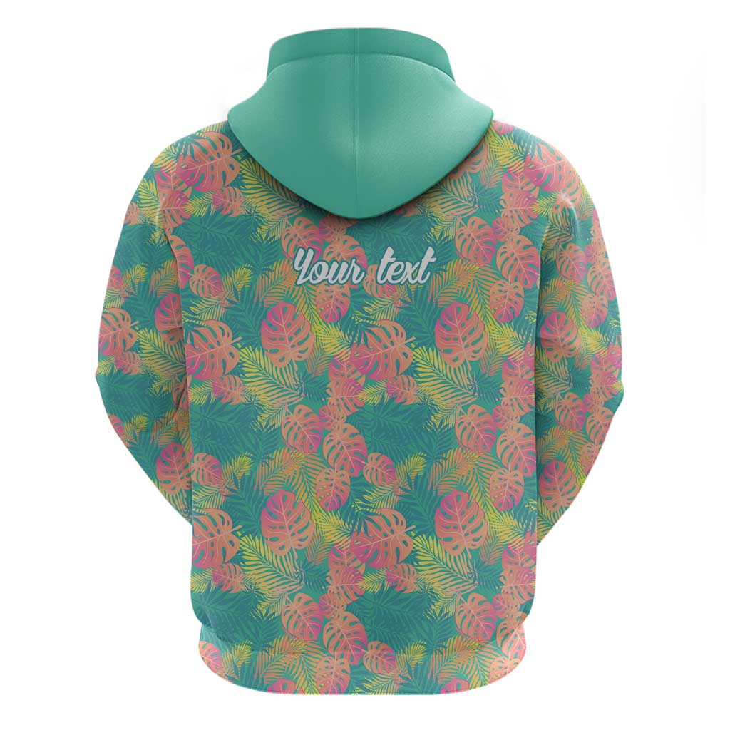 Seamless Hawaiian Quilt Pattern Zip Hoodie Hawaii Culture Palm Leaf Tropical - Polynesian Pride