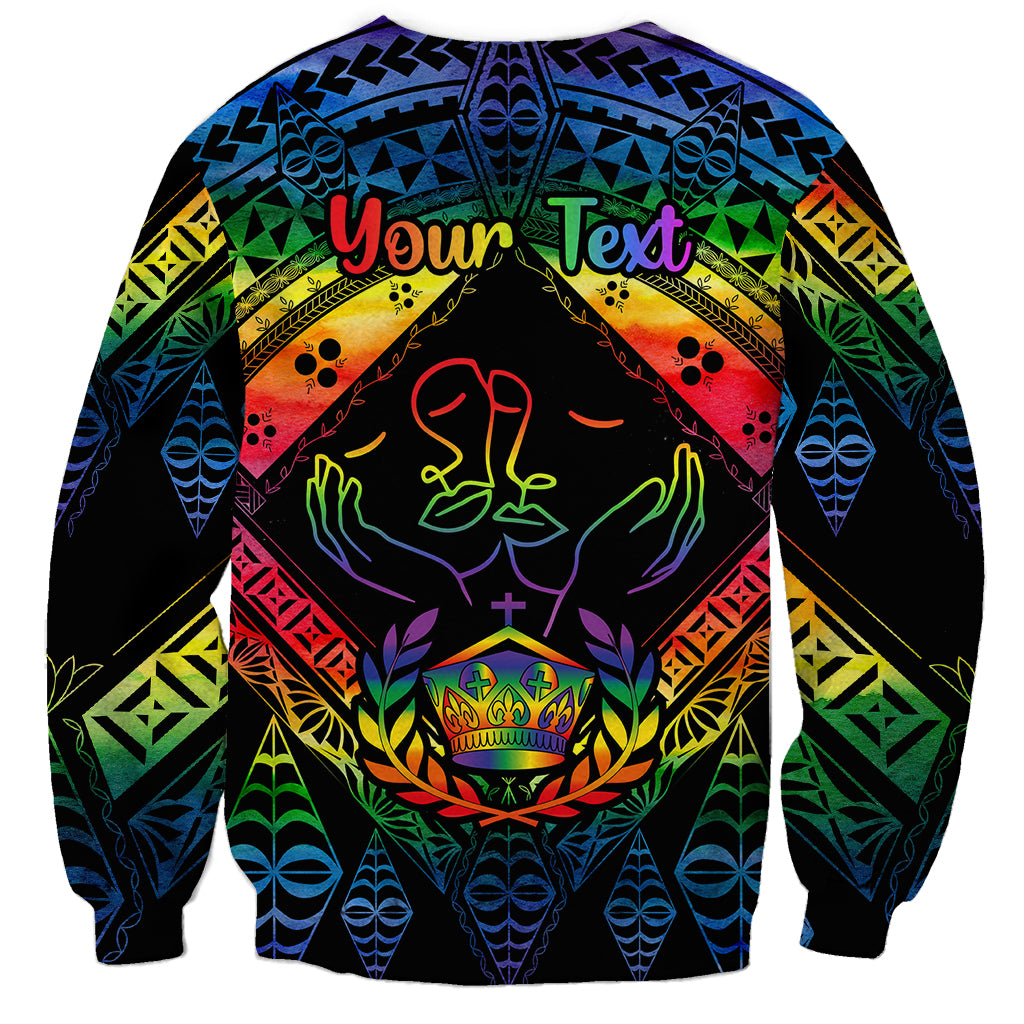 personalised-tonga-lgbt-sweatshirt-love-is-love-ngatu-rainbow-water-color