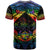 Personalised Tonga LGBT T Shirt Love Is Love Ngatu Rainbow Water Color LT9 - Polynesian Pride