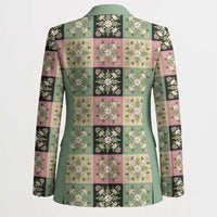 Seamless Pattern Maile and Pikake Lei Blazer Squares Maile Leaf - Polynesian Pride