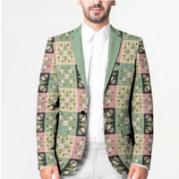 Seamless Pattern Maile and Pikake Lei Blazer Squares Maile Leaf - Polynesian Pride