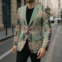 Seamless Pattern Maile and Pikake Lei Blazer Squares Maile Leaf - Polynesian Pride