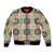 Seamless Pattern Maile and Pikake Lei Bomber Jacket Squares Maile Leaf - Polynesian Pride
