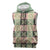 Seamless Pattern Maile and Pikake Lei Sleeveless Zip Hoodie Squares Maile Leaf - Polynesian Pride
